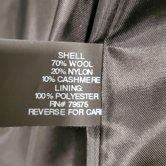 Anne Klein Black Wool Coat - Picture 9 of 12